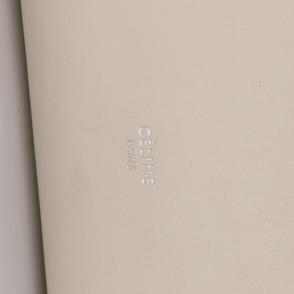 Celine Belt Calfskin, Beige, Calfskin, Handbag