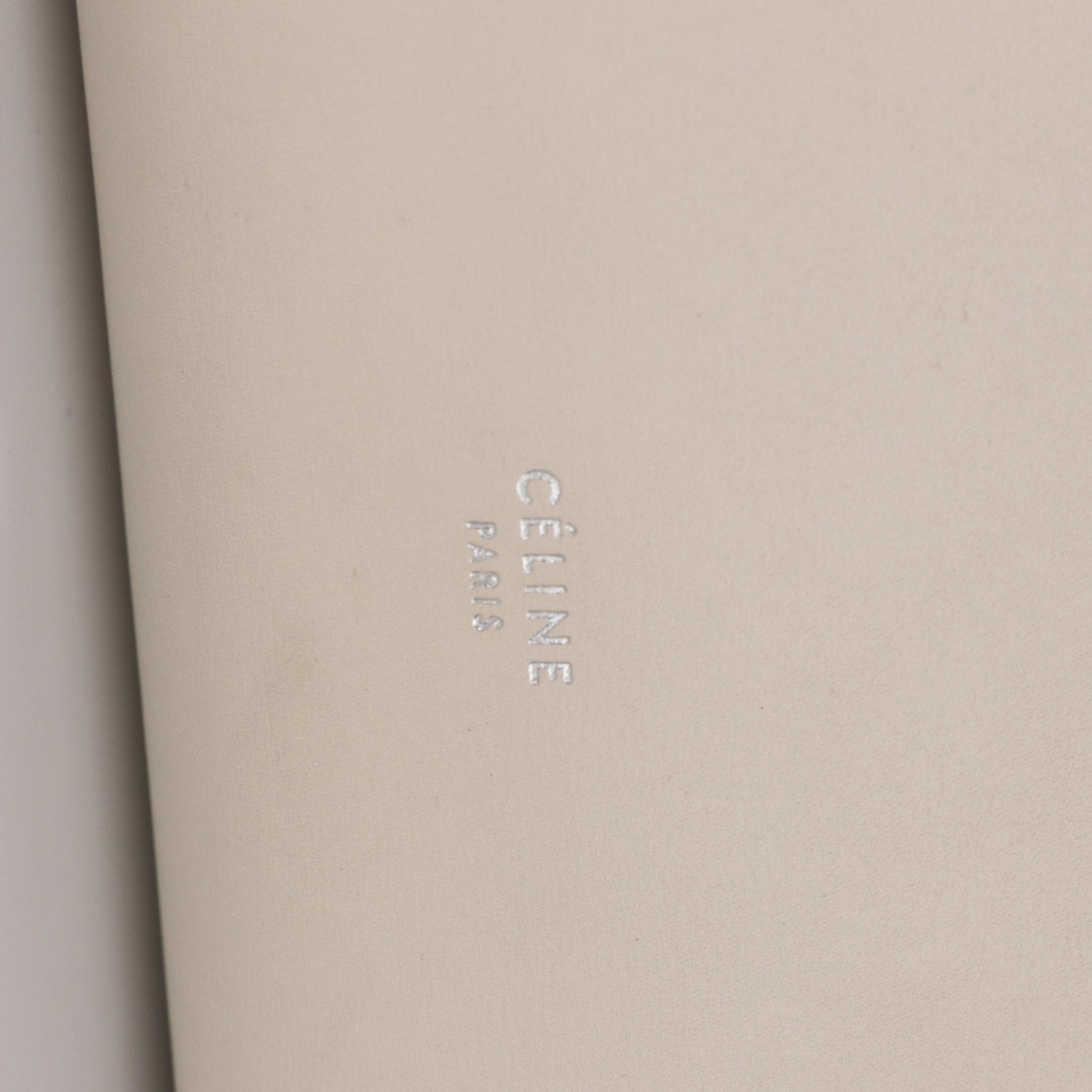 Celine Belt Calfskin, Beige, Calfskin, Handbag