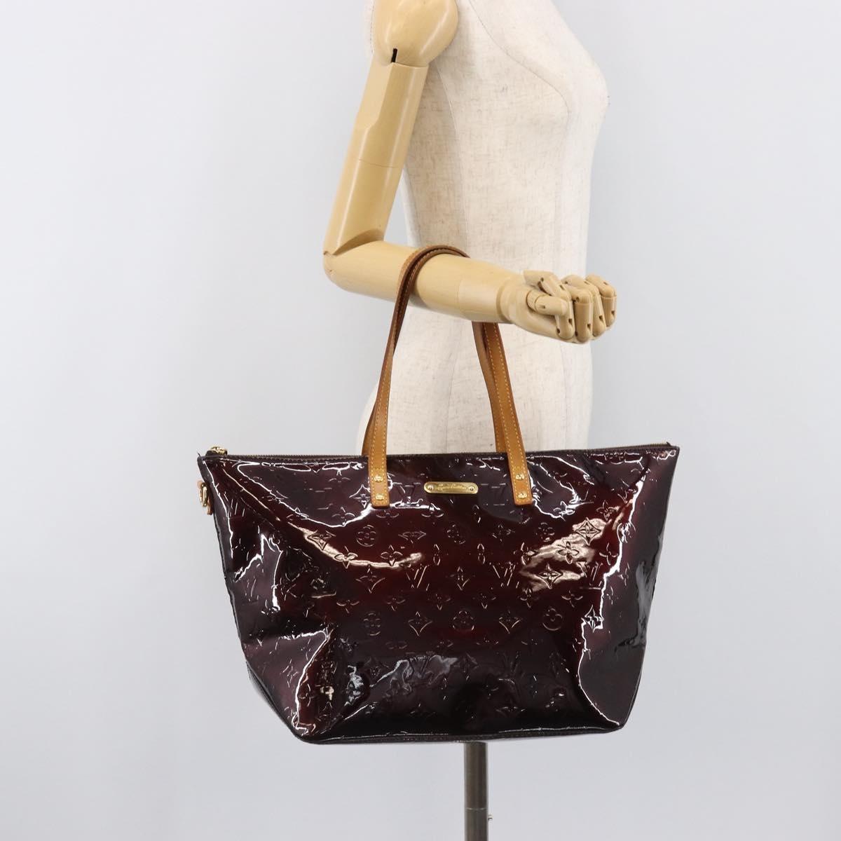 Louis Vuitton Bellevue Monogram Vernis, Burgundy, Patent Leather, Handbag