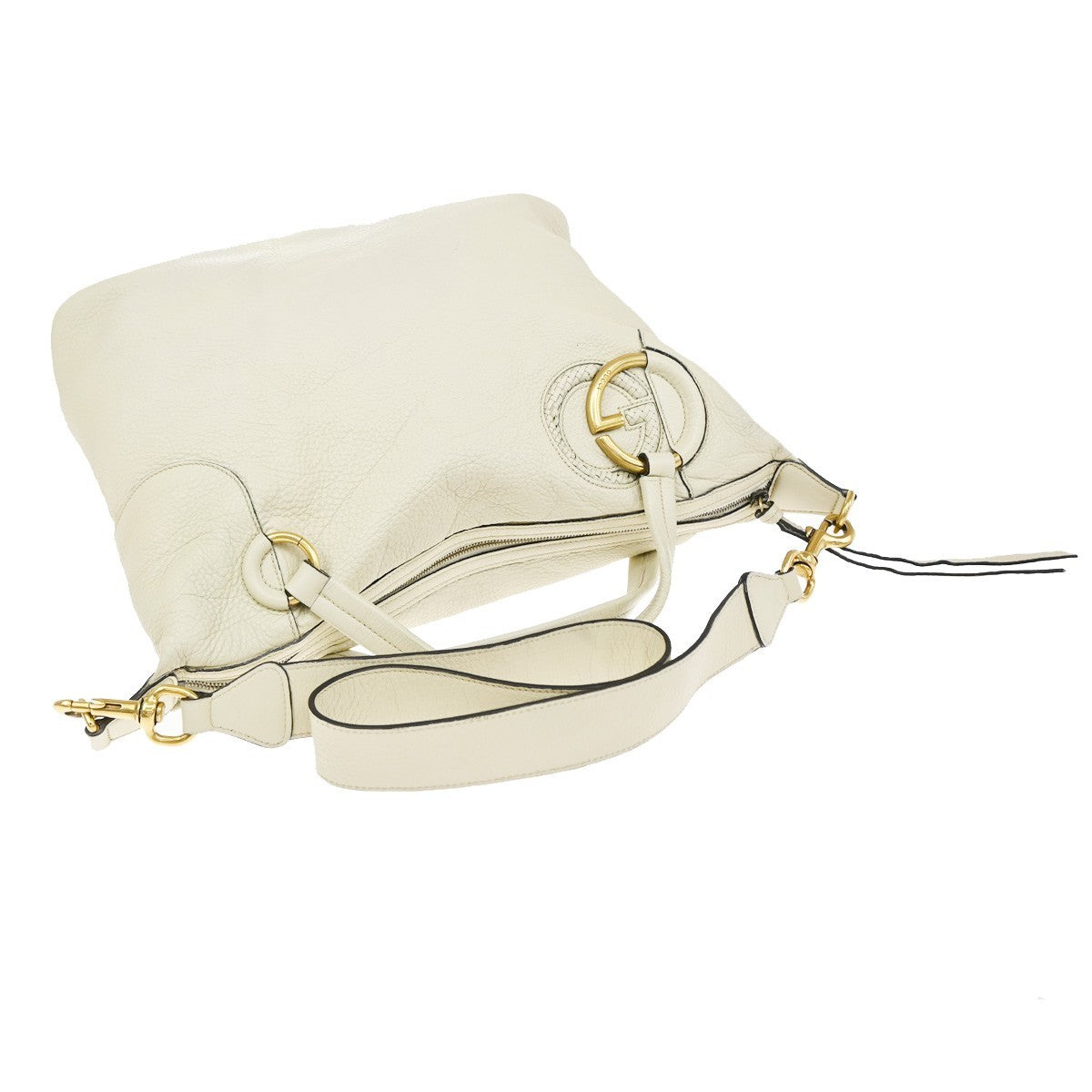 Gucci Twill Leather, Beige, Leather, Shoulder Bag