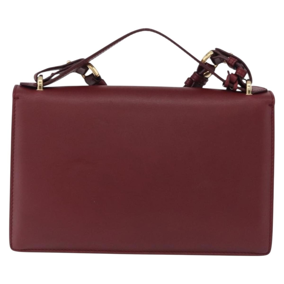 Salvatore Ferragamo Aileen Leather, Burgundy, Leather, Shoulder Bag