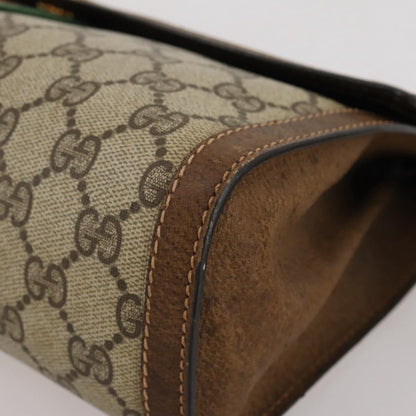 Gucci Vintage Web Flap Clutch GG Coated Canvas, Beige, Canvas, Clutch