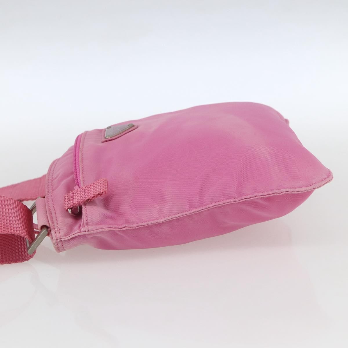 Prada Front Pocket Messenger Tessuto, Pink, Nylon, Shoulder Bag