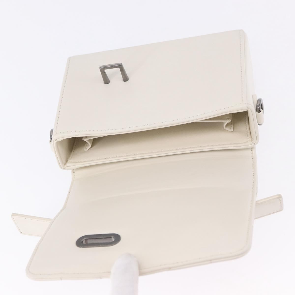 Christian Dior Caro Leather, White, Leather, Handbag
