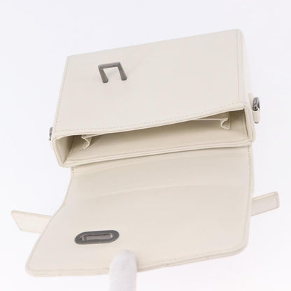 Christian Dior Caro Leather, White, Leather, Handbag