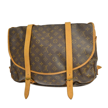 Louis Vuitton Saumur Monogram, Brown, Canvas, Shoulder Bag