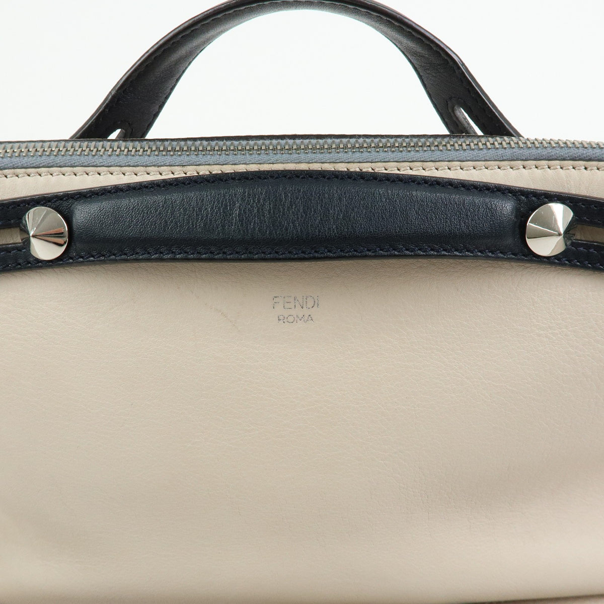 Fendi Selleria By The Way Satchel Leather, Neutral, Leather, Handbag