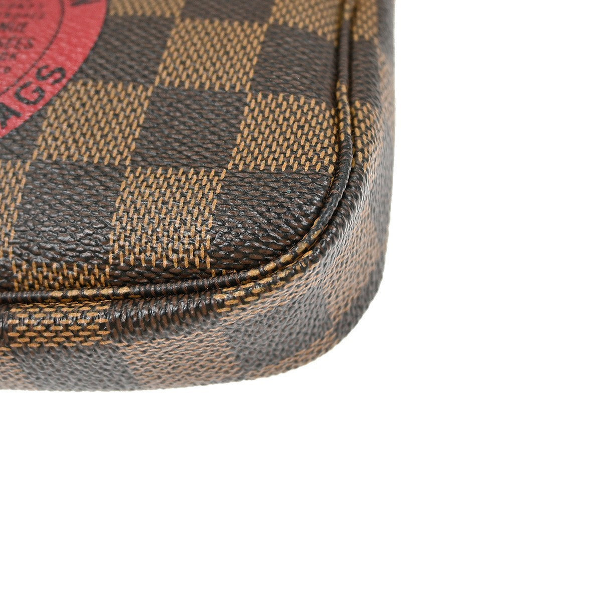Louis Vuitton Mini pochette accessoires Damier Canvas, Brown, Canvas, Clutch