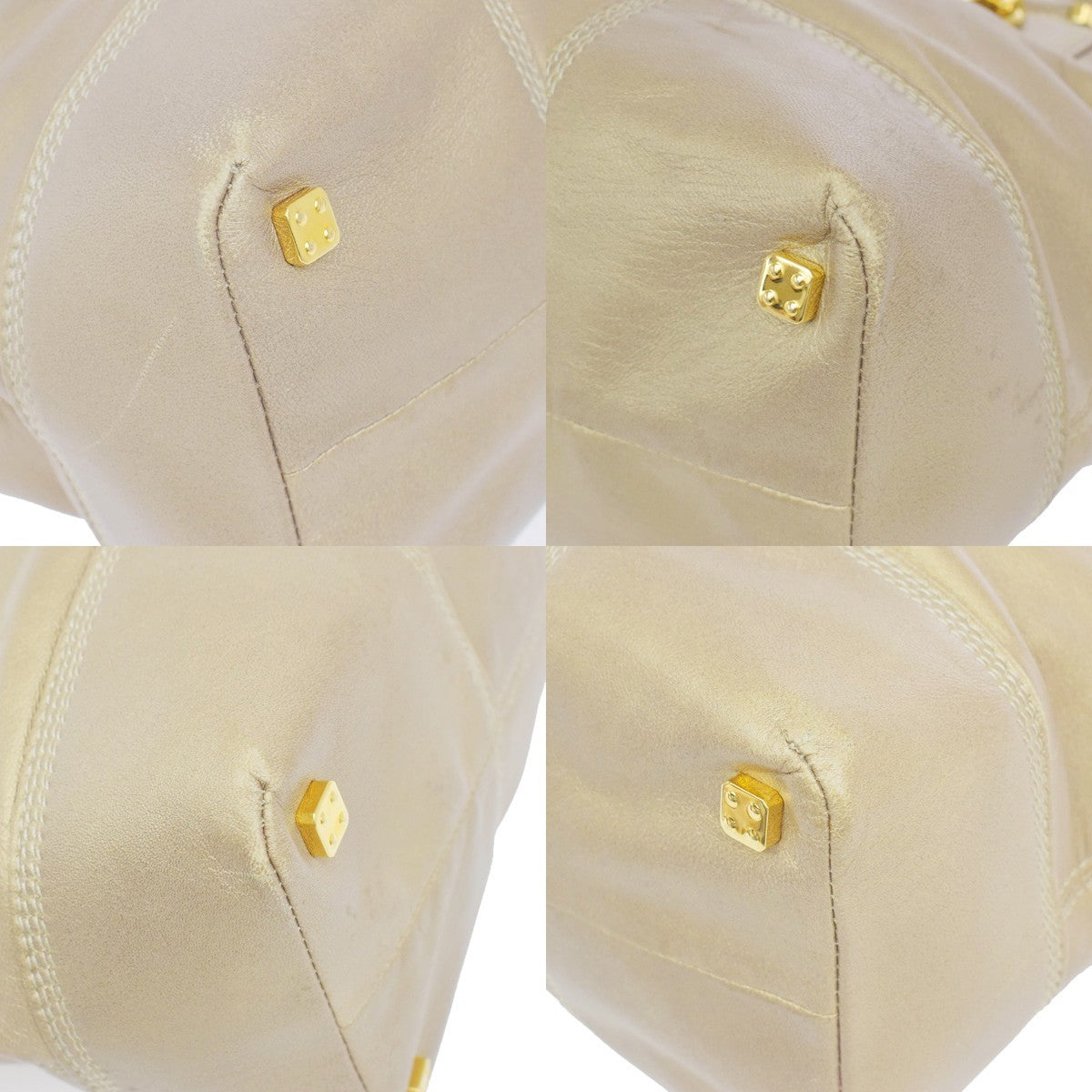 Loewe Anagram Leather, Gold, Leather, Tote Bag