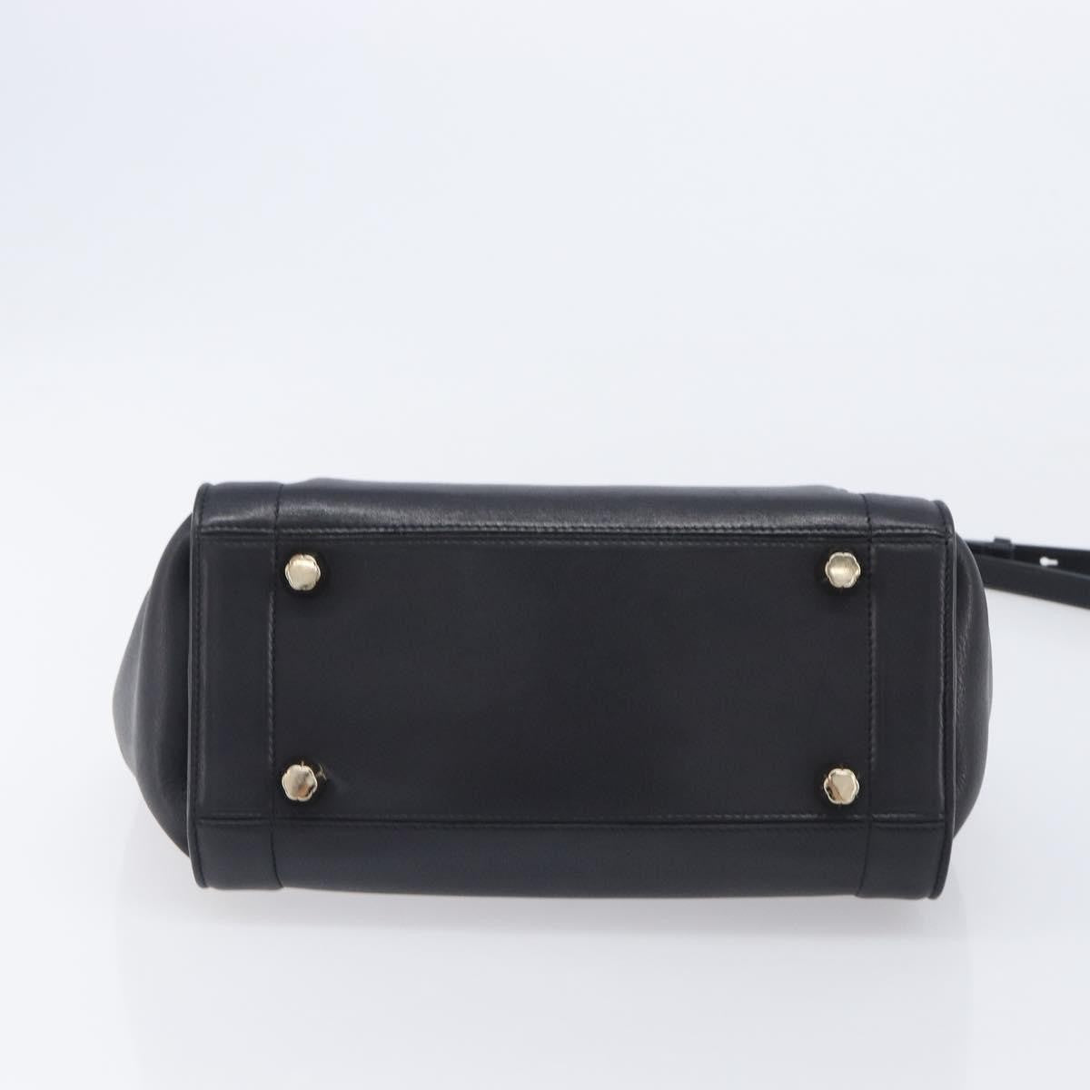 Salvatore Ferragamo Sofia Rainbow Saddle Leather, Black, Leather, Handbag