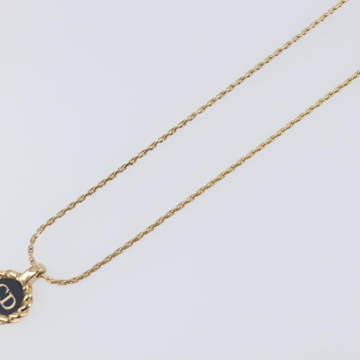 Christian Dior CD Pendant Metal, Gold, Metal, Necklace