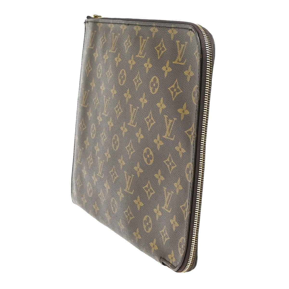 Louis Vuitton Poche Documents Monogram Canvas, Brown, Canvas, Briefcase
