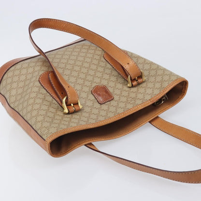 Celine Macadam Canvas and Leather, Beige, Canvas, Tote Bag