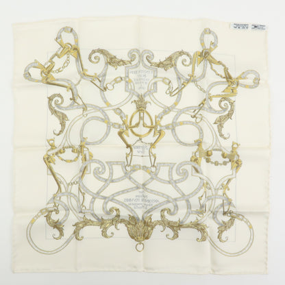 Hermes Carré 40 Silk, White, Silk, Scarf