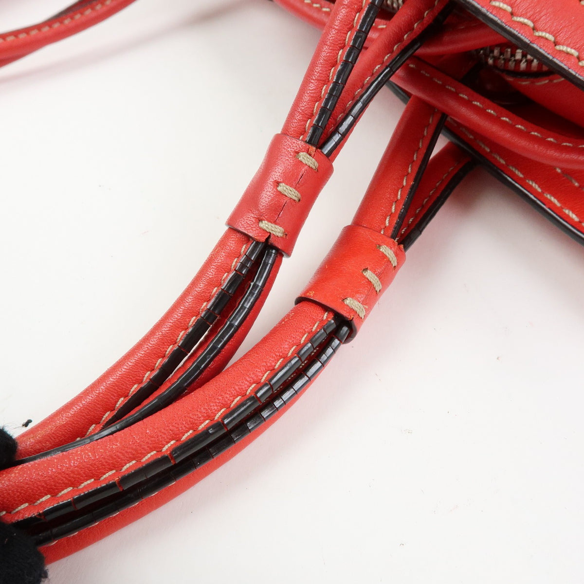 Loewe Anagram Leather, Red, Leather, Tote Bag