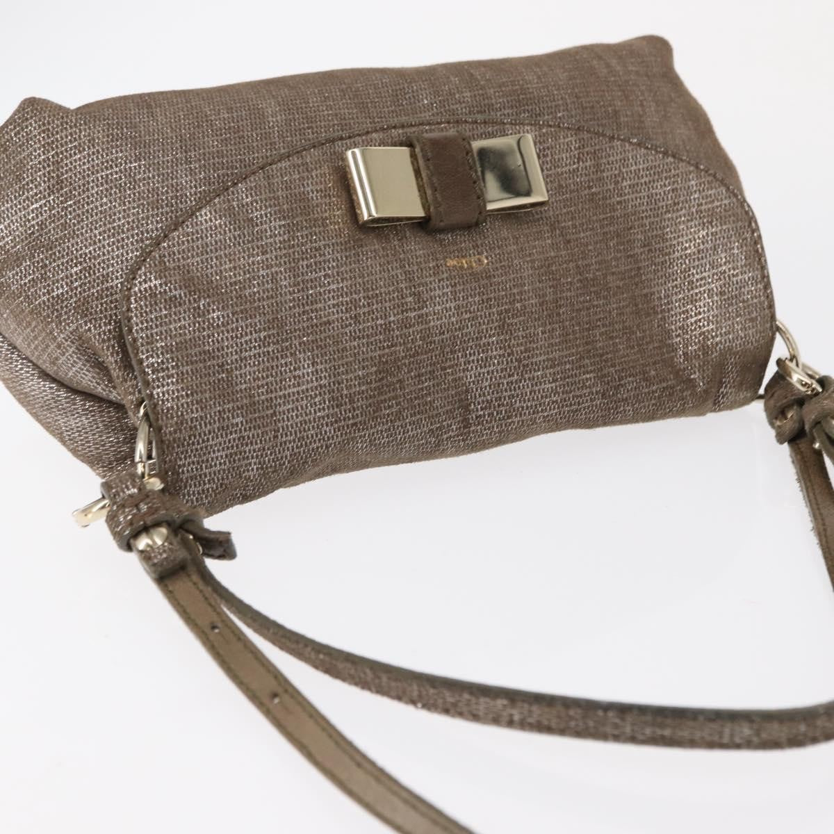 Chloe Lily Canvas, Silver, Canvas, Handbag