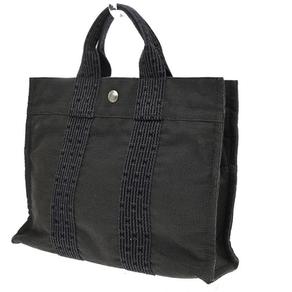 Hermes Fourre-tout Herline Canvas, Gray, Canvas, Tote Bag
