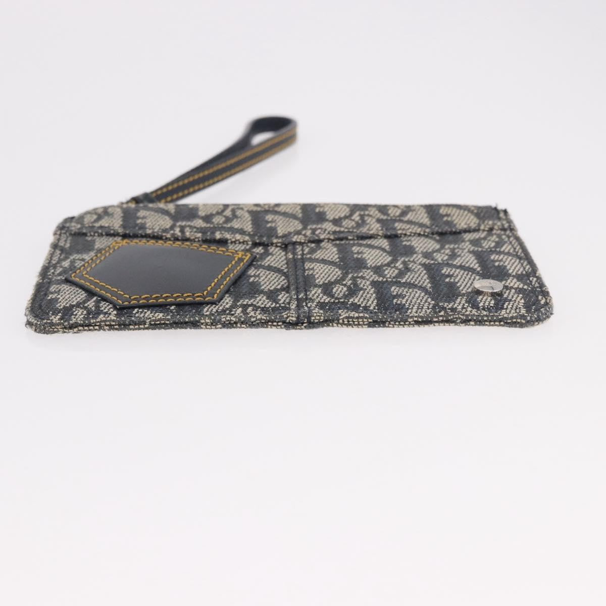 Christian Dior A5 Pouch Oblique Canvas, Navy, Canvas, Clutch