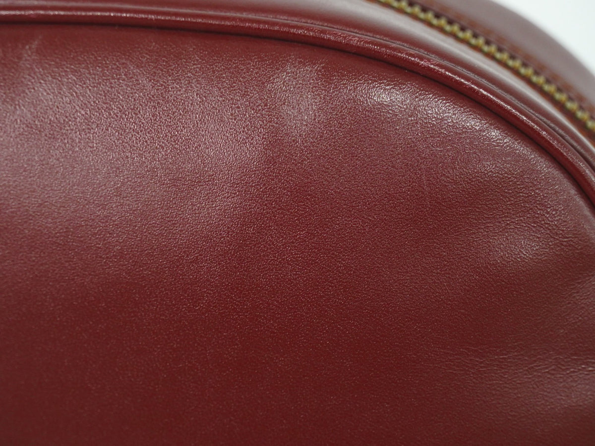 Cartier Must de Cartier Leather, Burgundy, Leather, Shoulder Bag