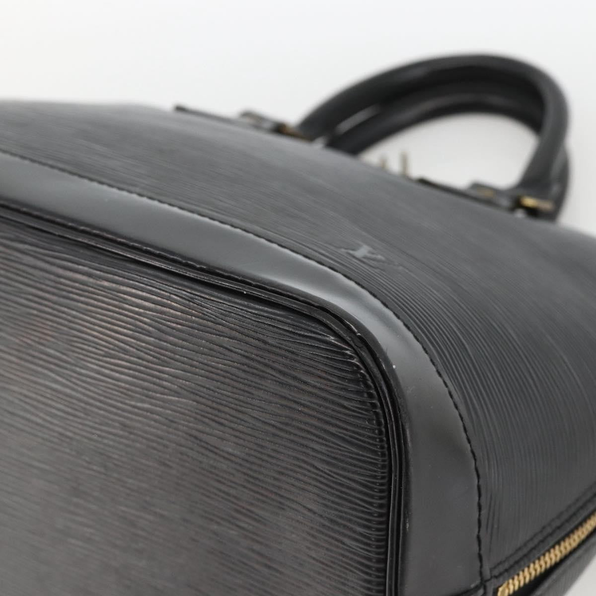 Louis Vuitton Alma Epi Leather, Black, Leather, Handbag