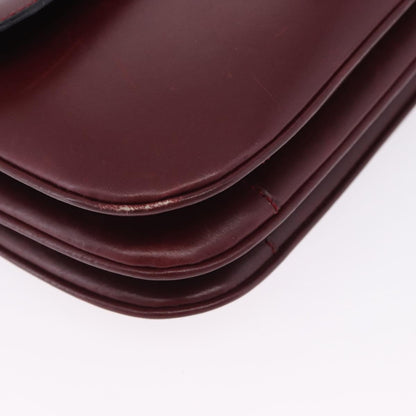 Celine Shoulder Leather, Burgundy, Leather, Shoulder Bag