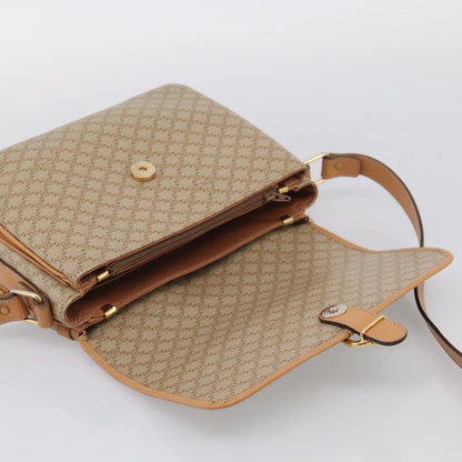 Celine Macadam Shoulder Canvas, Beige, Canvas, Crossbody Bag