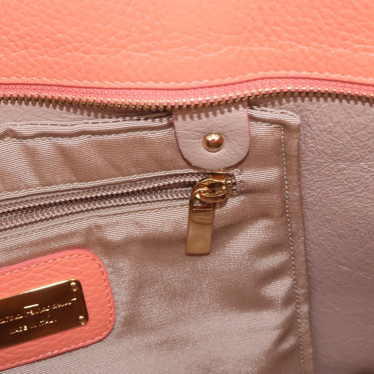 Salvatore Ferragamo Gancini Leather, Pink, Leather, Handbag