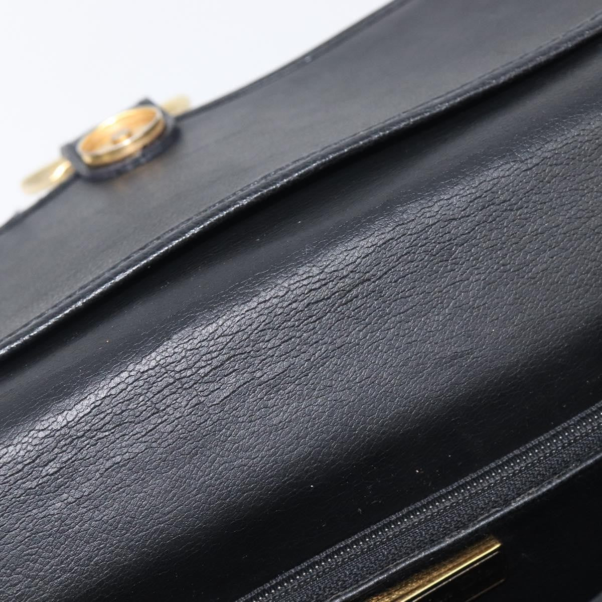 Christian Dior Vintage CD Flap Leather, Black, Leather, Shoulder Bag