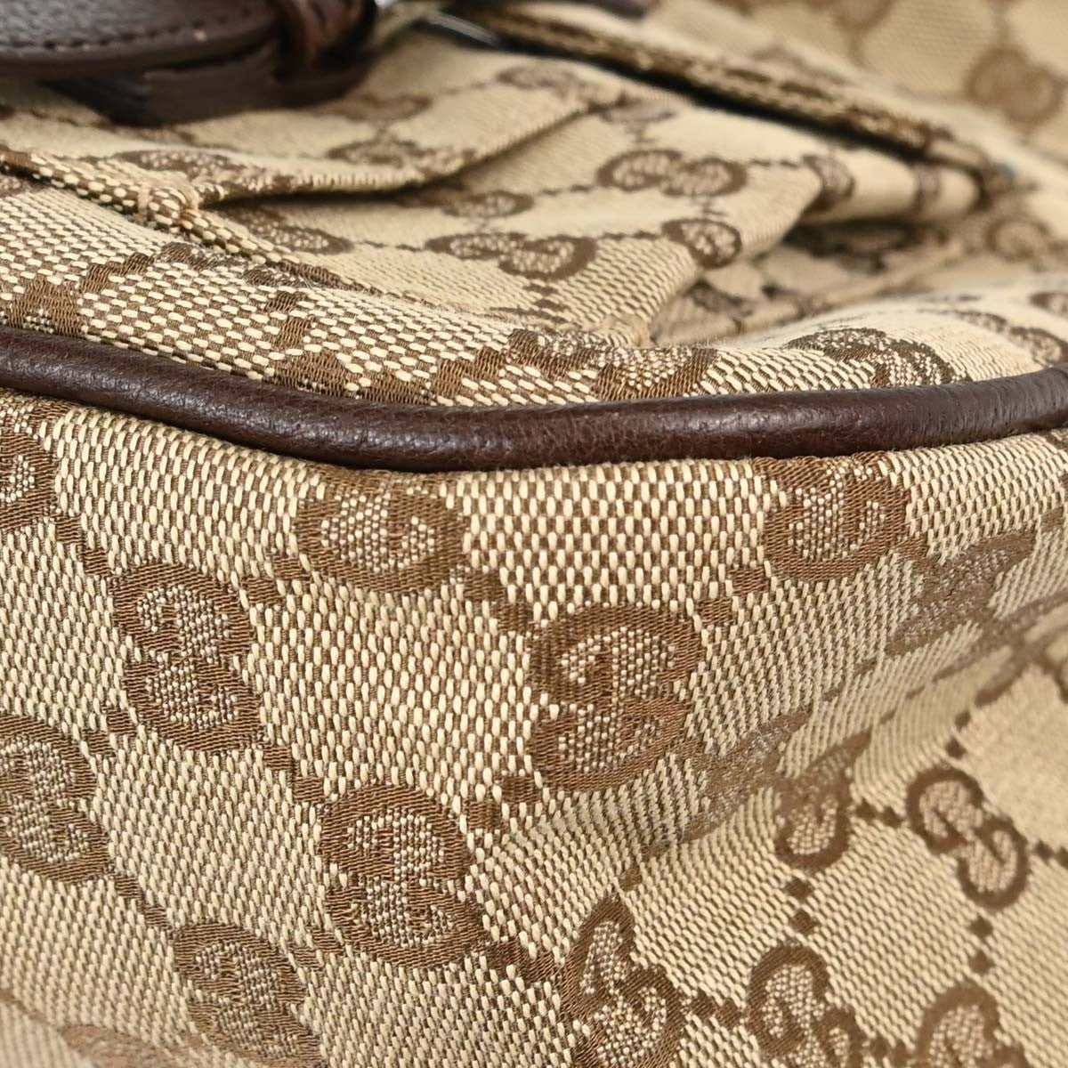 Gucci Abbey D-ring Handbag Canvas GG, Beige, Canvas, Handbag