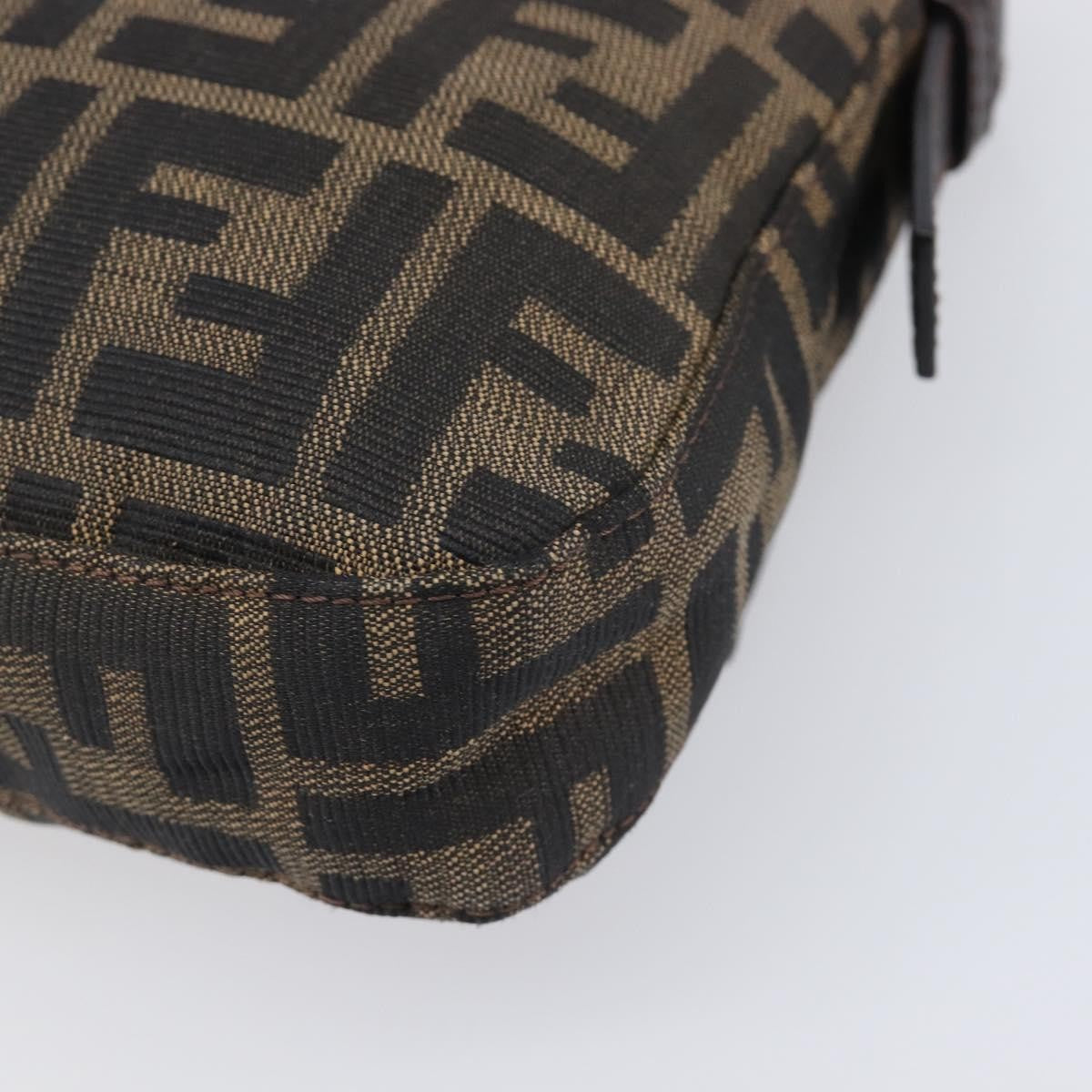 Fendi Mamma Baguette Zucca Jacquard Velvet, Brown, Canvas, Shoulder Bag