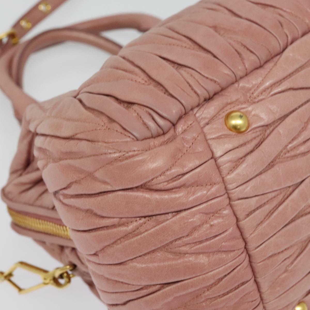 Miu Miu Madras Bowler Bag Matelasse Leather, PINK, LEATHER, Handbag