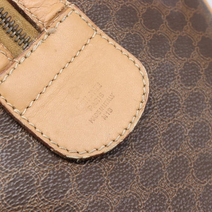 Celine Vintage Duffle Macadam Coated Canvas, Brown, Canvas, Handbag