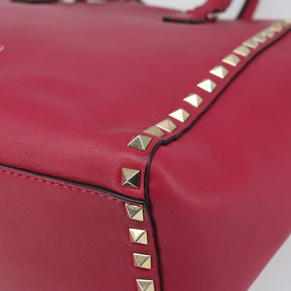 Valentino Garavani Rockstud Tote Rigid Leather, Pink, Leather, Tote Bag