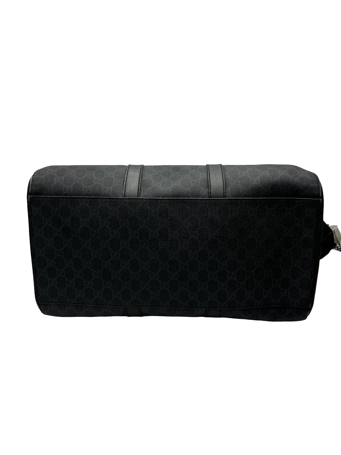 Gucci GG Supreme Carry-On Duffle Bag GG Canvas and Leather, Black, Canvas, Travel Bag