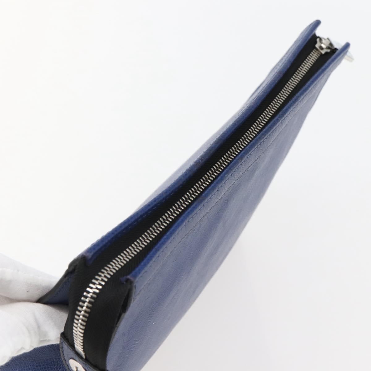 Louis Vuitton Pochette Voyage Taiga Leather, Blue, Leather, Clutch