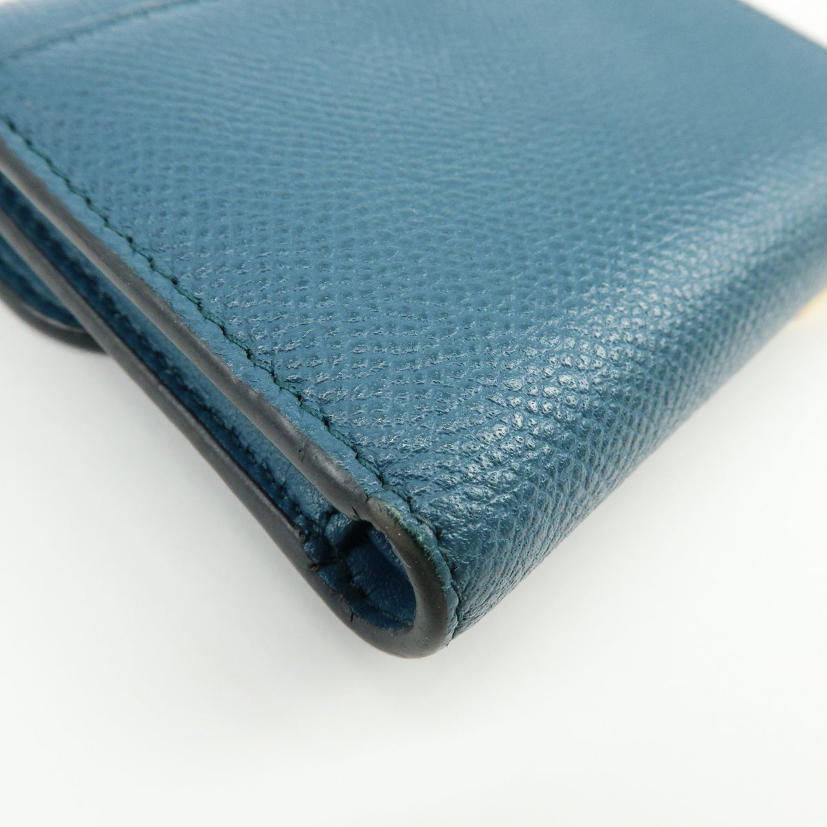 Christian Dior Saddle Flap Leather, Blue, Leather, Wallet