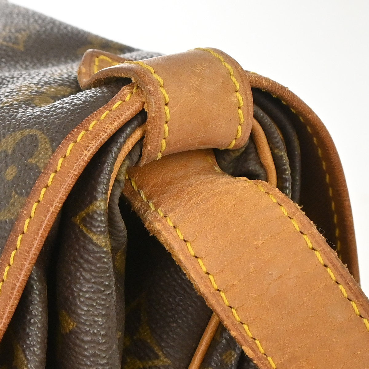 Louis Vuitton Saumur Monogram, Brown, Canvas, Shoulder Bag