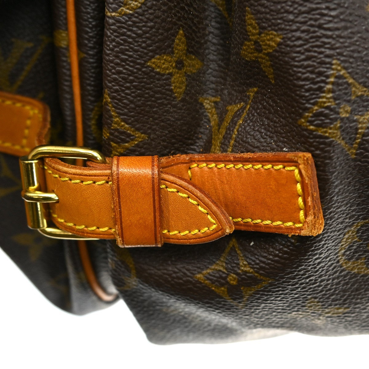 Louis Vuitton Saumur Monogram, Brown, Canvas, Shoulder Bag