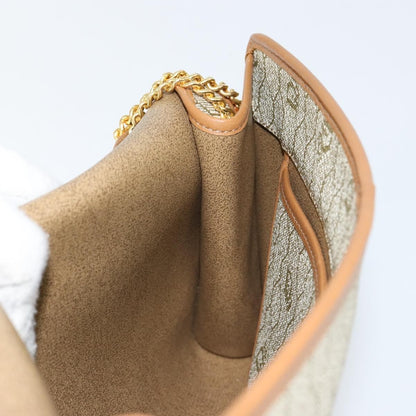 Christian Dior Vintage Honeycomb chain Canvas, Beige, Canvas, Shoulder Bag