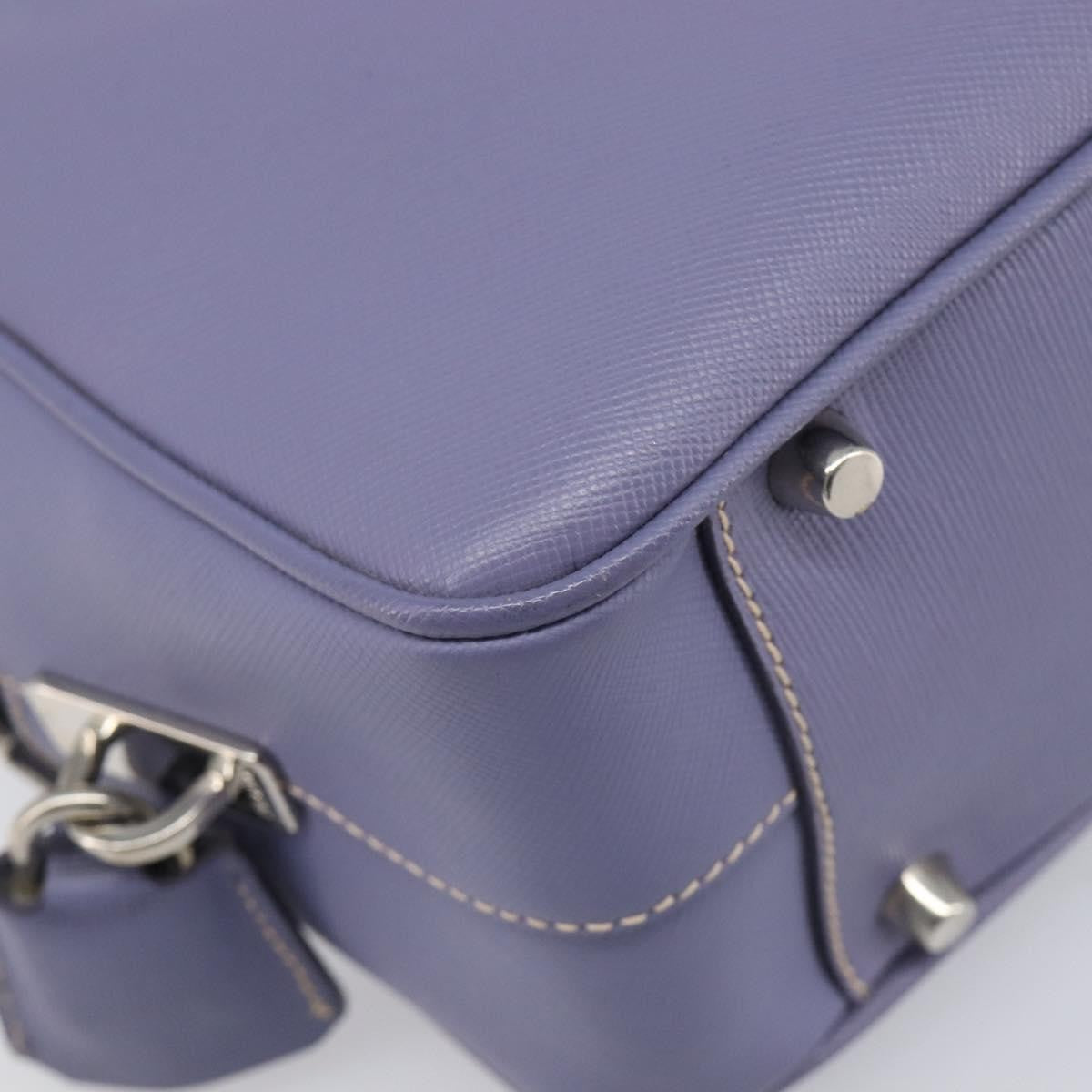 Prada Bauletto Saffiano, Purple, Leather, Handbag