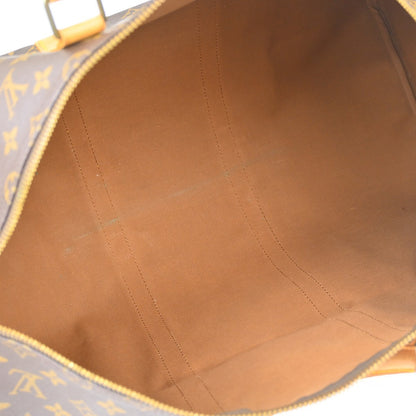 Louis Vuitton Keepall Monogram, Brown, Canvas, Travel Bag