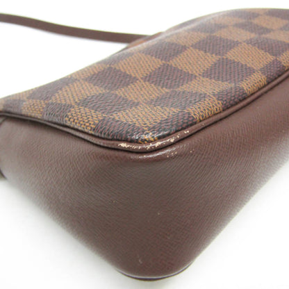 Louis Vuitton Trousse Make Up Damier, Brown, Canvas, Clutch