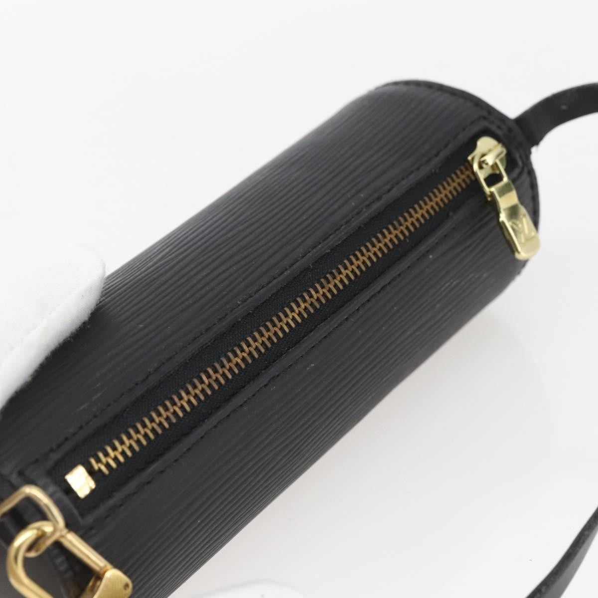 Louis Vuitton Soufflot Pochette Epi Leather, Black, Leather, Clutch