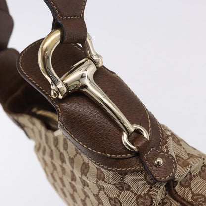 Gucci Horsebit Hobo GG Canvas, Beige, Canvas, Handbag