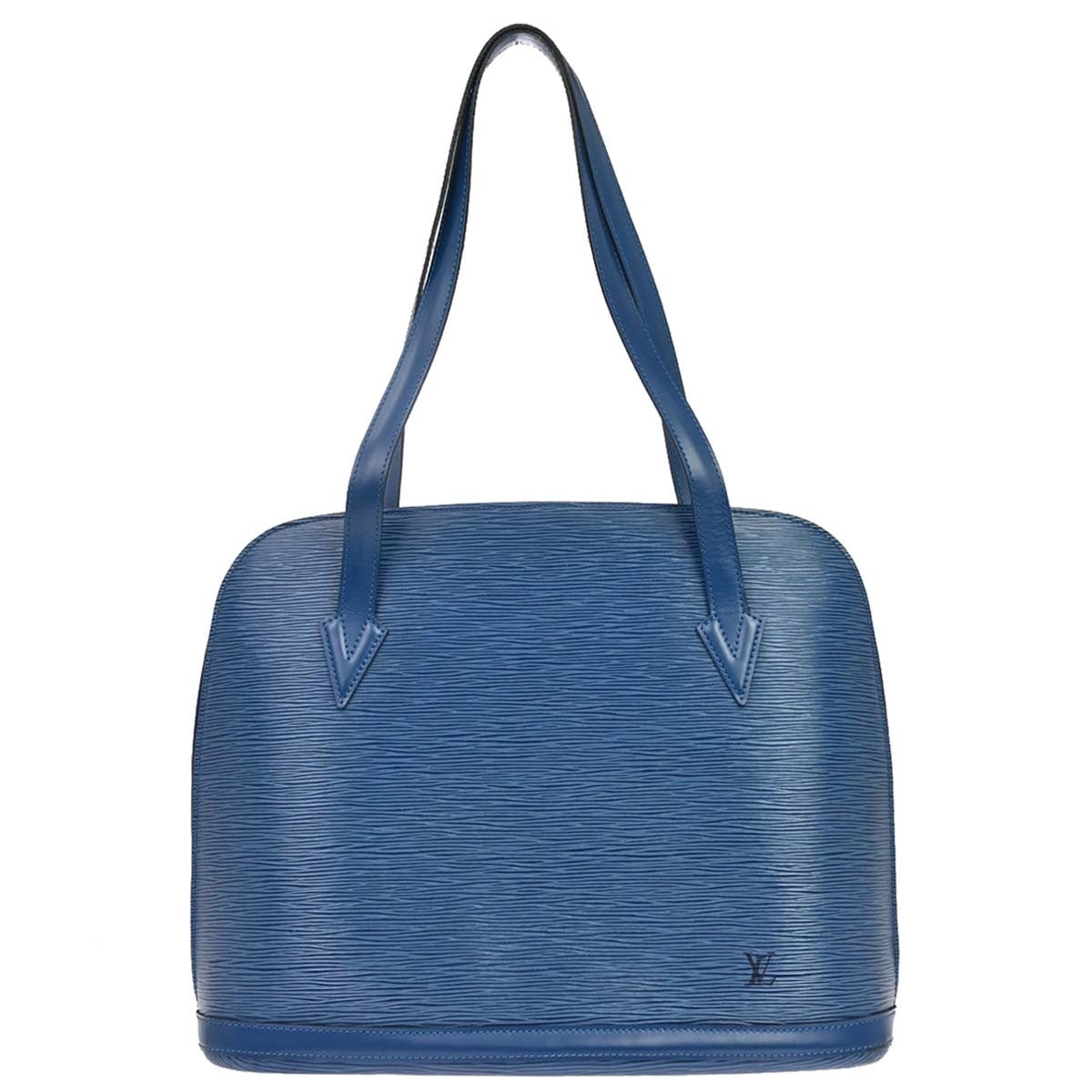 Louis Vuitton Lussac Epi Leather, Blue, Leather, Shoulder Bag
