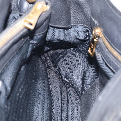 Prada Vintage Leather, Black, Leather, Handbag
