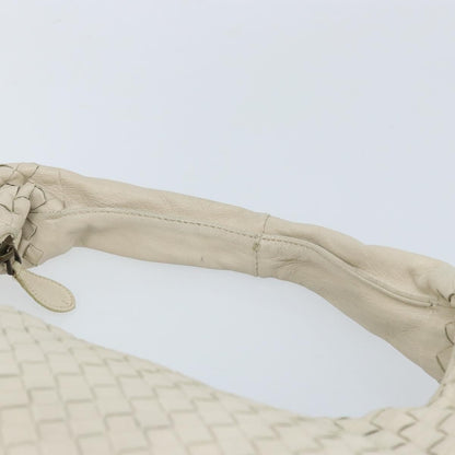 Bottega Veneta Zip Hobo Intrecciato, White, Leather, Handbag