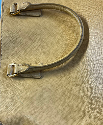 Prada Promenade Saffiano Leather, Yellow, Leather, Handbag