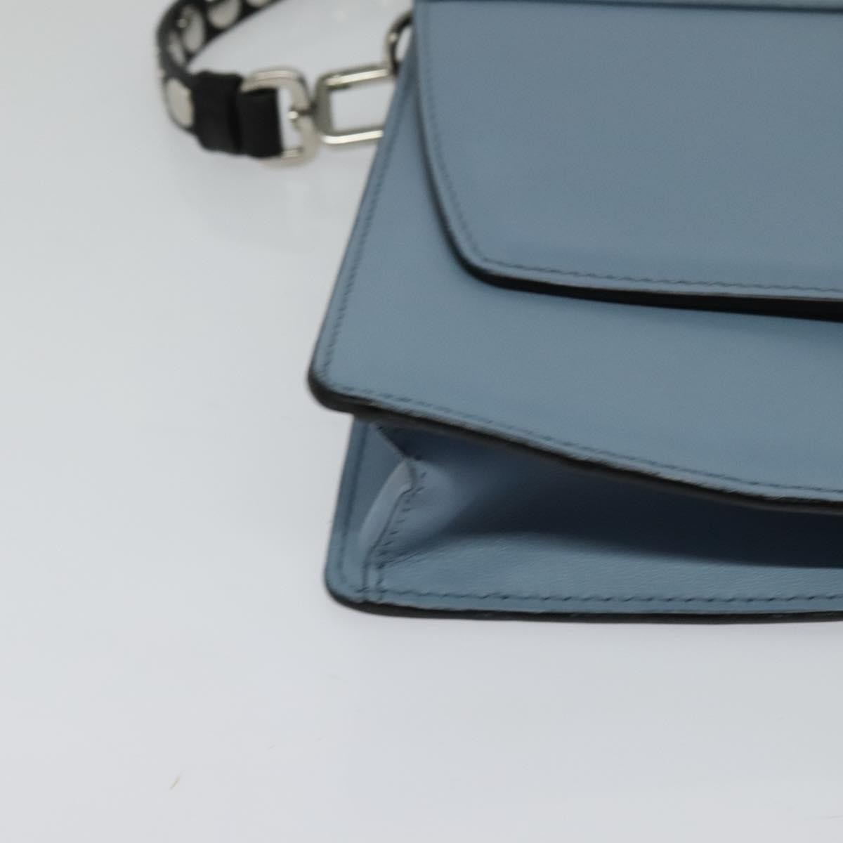 Prada Elektra Studded Leather, Blue, Leather, Shoulder Bag