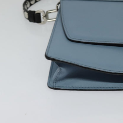 Prada Elektra Studded Leather, Blue, Leather, Shoulder Bag